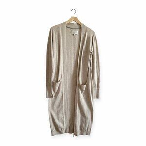 Brochu‎ Walker Linen Blend Open Front Duster Cardigan,  Size XS